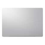 ASUS Vivobook S 14 OLED in sophisticated Cool Silver, featuring a ultra-thin 14-inch chassis with minimalist design and 1.3kg lightweight body