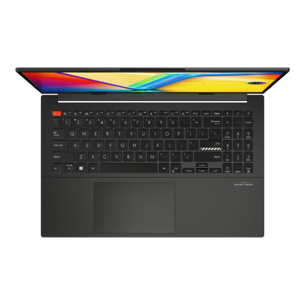 Full-size backlit ergo-sense keyboard with fingerprint sensor, 1.4mm key travel, and durable MIL-STD-810H construction