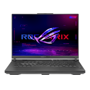 "ASUS 2023 Strix G16 gaming laptop with a 16-inch FHD+ display, 13th Gen Intel Core i7 processor, and NVIDIA GeForce RTX 4060 GPU, shown in a sleek design with RGB backlit keyboard.