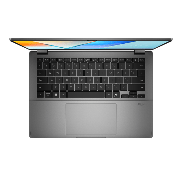 Backlit keyboard on ASUS Vivobook 14 Flip OLED for typing in low-light environments