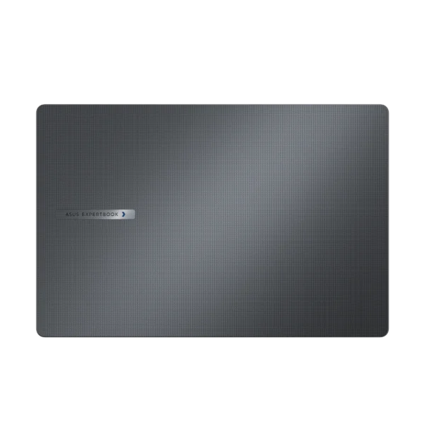 he slim profile of the Asus ExpertBook B1 B1403CVA-S61596X is shown in a side view while the laptop is open, emphasizing its portability.