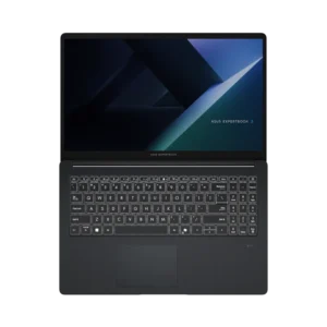 A view focusing on the webcam at the top of the Asus ExpertBook B1 B1503CVA-NJ0348s display, showing the physical privacy shutter.