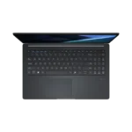 The underside of the Asus ExpertBook B1 B1503CVA-NJ1008X, showing the ventilation grilles and speaker placement.