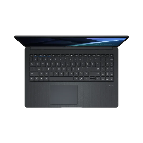 The underside of the Asus ExpertBook B1 B1503CVA-NJ1008X, showing the ventilation grilles and speaker placement.