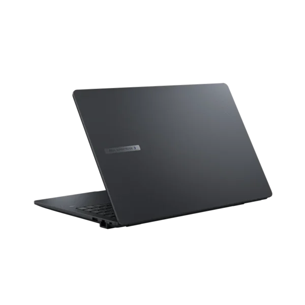Asus ExpertBook B1 B1503CVA-NJ1008X laptop in Gentle Grey, closed and viewed from a 3/4 angle, showcasing the lid's texture and minimalist design