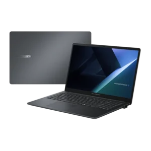 The Asus ExpertBook B1503CVAB-S71080 open to a standard viewing angle, displaying the 15.6-inch anti-glare FHD screen and full-size keyboard.
