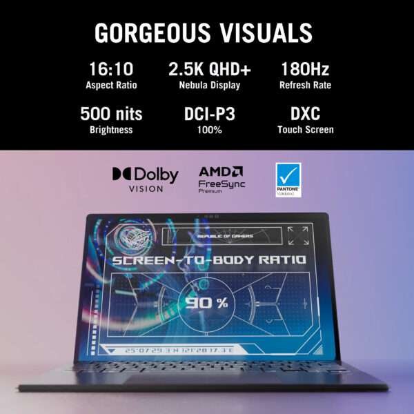 Asus ROG Flow Z13 GZ302EA-RU420WS delivering immersive gaming with powerful hardware, high refresh rate display, and enhanced cooling