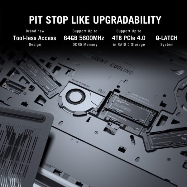 Asus ROG Strix SCAR 16 G635LX-RW158WS featuring a 16-inch 2.5K (2560 x 1600) Mini LED display with 240Hz refresh rate and Dolby Vision HDR support