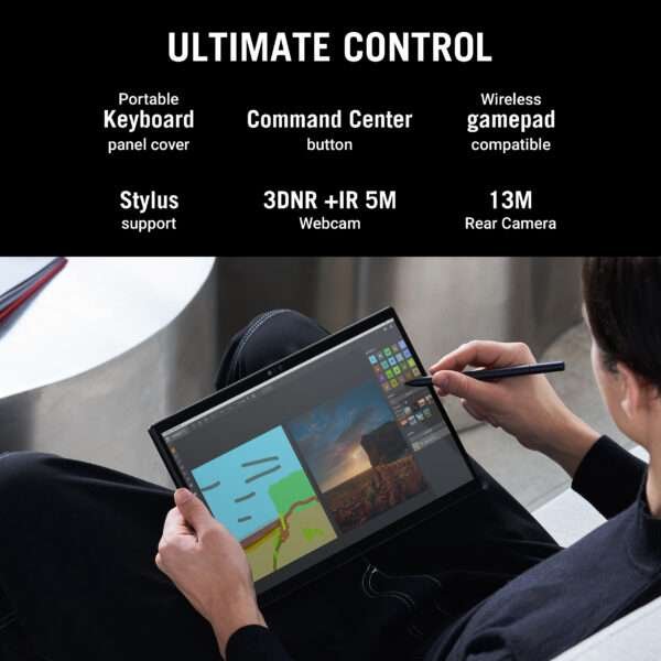 Asus ROG Flow Z13 GZ302EA-RU420WS featuring a 13.4-inch 2.5K (2560 x 1600) IPS-level touchscreen display with 180Hz refresh rate and Dolby Vision HDR support