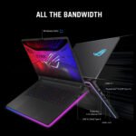Asus ROG Strix SCAR 16 G635LX-RW158WS showcasing its slim design, cooling vents, and multiple connectivity ports