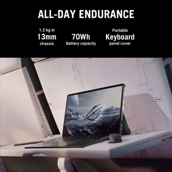 Asus ROG Flow Z13 GZ302EA-RU420WS equipped with stainless steel vapor chamber cooling for efficient heat dissipation