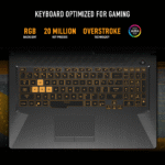 ASUS TUF A15 FA506NCR-HN054W built to military-grade MIL-STD-810H standards, ensuring rugged durability for gaming on the go.