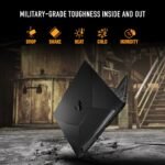 ASUS TUF A15 FA506NCR-HN054W gaming laptop showcasing its slim design, cooling vents, and multiple connectivity ports.