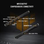 ASUS TUF Gaming A15 FA566NCR-HN075W showcasing its versatile connectivity options, including USB-C, HDMI 2.1, and Ethernet ports.