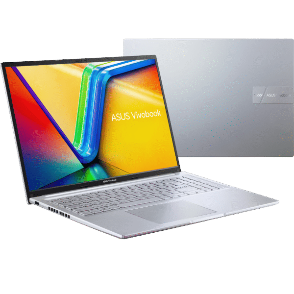 ASUS Vivobook 16 X1605VA-MB1275WS in home office setup with wireless mouse and notebook