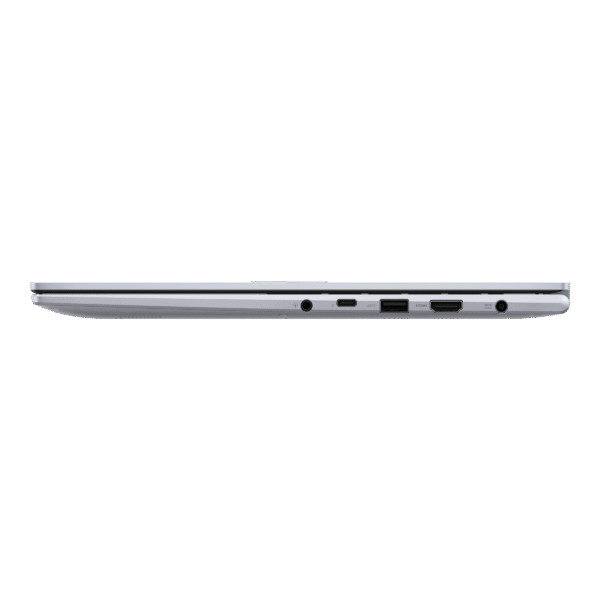 Side view of Vivobook 16X featuring Thunderbolt 4, USB 3.2 Gen 1 Type-A, HDMI 2.1, and a microSD card reader for versatile connectivity.