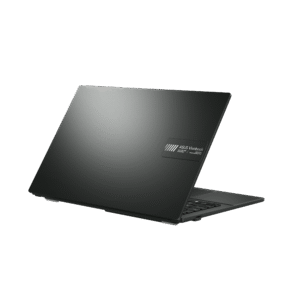 "Side angle showing ASUS Vivobook Go 15's connectivity ports including USB-C, USB 3.2, HDMI output, and 3.5mm audio jack.