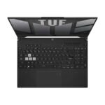 RGB-backlit keyboard with 1.7mm key travel, highlighted WASD keys, and durable 20-million keystroke rating on TUF Gaming A15"