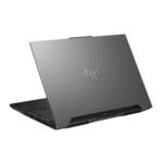 "AMD Ryzen 7 7735HS processor and NVIDIA GeForce RTX 4050 GPU visible through honeycomb ventilation on TUF A15's durable chassis"