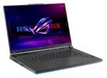 Front view of the ASUS ROG Strix G16 with a 16-inch FHD display, thin bezels, and ROG logo on the lid