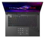 "ROG's per-key RGB keyboard with 1.9mm key travel, transparent WASD keys, and dedicated macro keys"