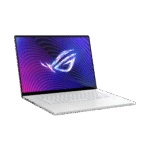 16-inch Nebula Display on ROG Zephyrus G16 with ultra-thin bezels, per-key RGB keyboard, and large precision touchpad in premium magnesium-aluminum chassis