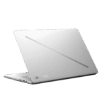 Customizable AniMe Matrix™ LED array on laptop lid displaying graphics, notifications, and system information