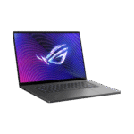 16-inch QHD+ 240Hz display on ROG Zephyrus G16 with ultra-thin bezels, per-key RGB keyboard, and oversized precision touchpad