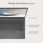 Dual Thunderbolt 4 USB-C ports and HDMI 2.1 on ultra-thin Zenbook A14 chassis for premium connectivity