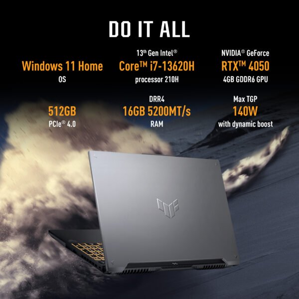 Dual speakers with Dolby Atmos and AI noise cancellation on TUF Gaming F16