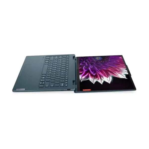 Lenovo Yoga 7 2-in-1 laptop with Intel Core Ultra 5 processor, 14" OLED touchscreen, and Windows 11 Home.