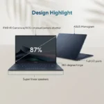 Side profile of slim ASUS Zenbook 14 OLED UX3405CA-PZ164WS
