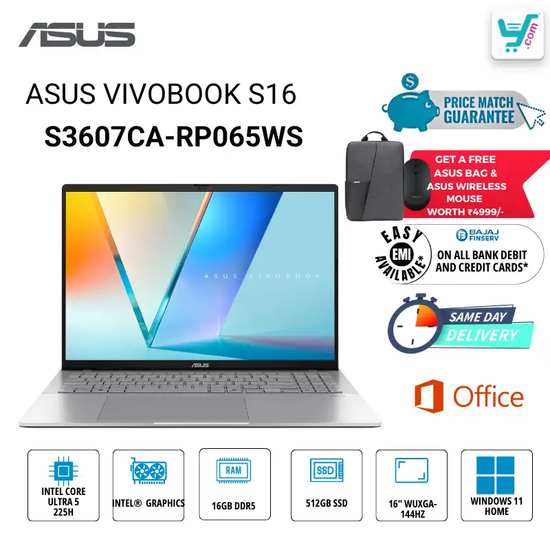 ASUS Vivobook S 16 OLED S3607CA-RP065WS Intel Core Ultra 5 Series 2 AI Laptop Bangalore