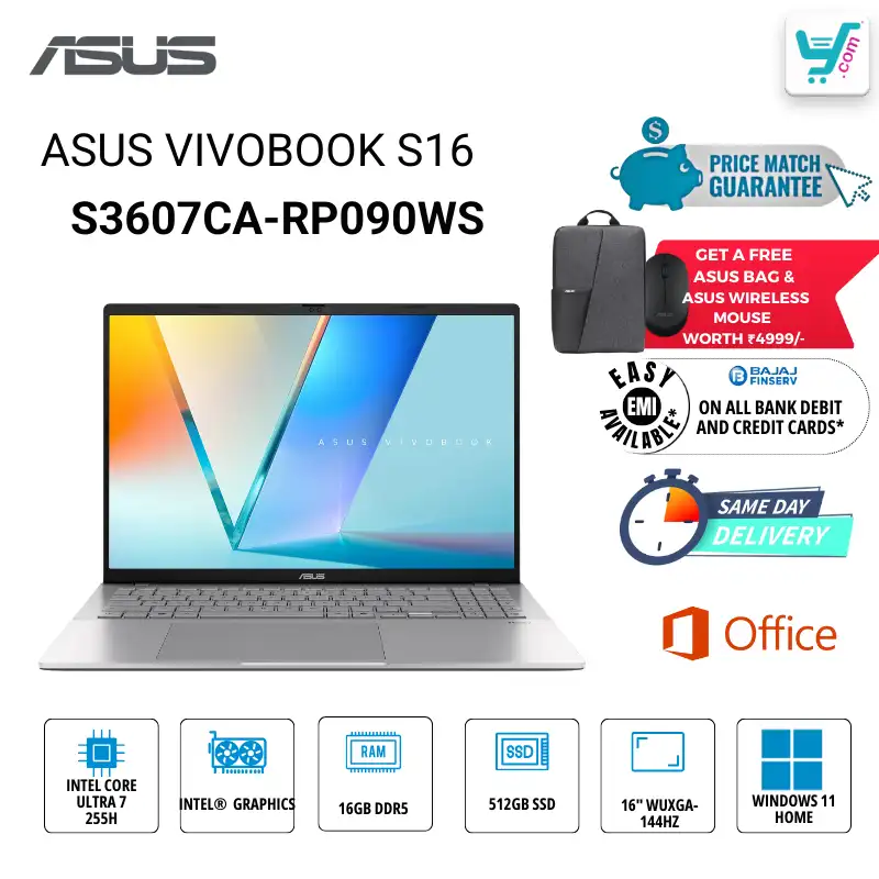 ASUS Vivobook S 16 OLED S3607CA-RP090WS Intel Core Ultra 7 Series 2 AI Laptop Bangalore