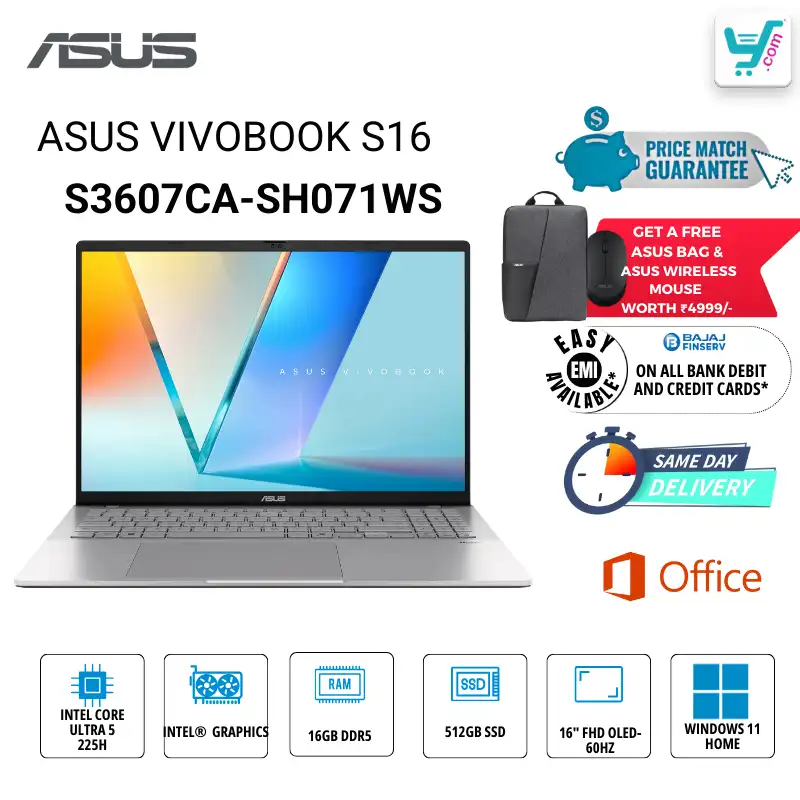 ASUS Vivobook S 16 OLED S3607CA-SH071WS Intel Core Ultra 7 Series 2 AI Laptop Bangalore