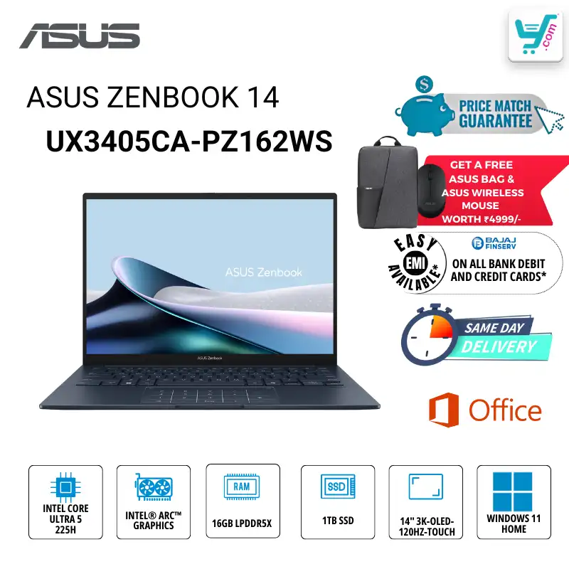 ASUS Zenbook 14 OLED UX3405CA-PZ162WS Intel Core Ultra 7 258V Series 2 AI Laptop Bangalore