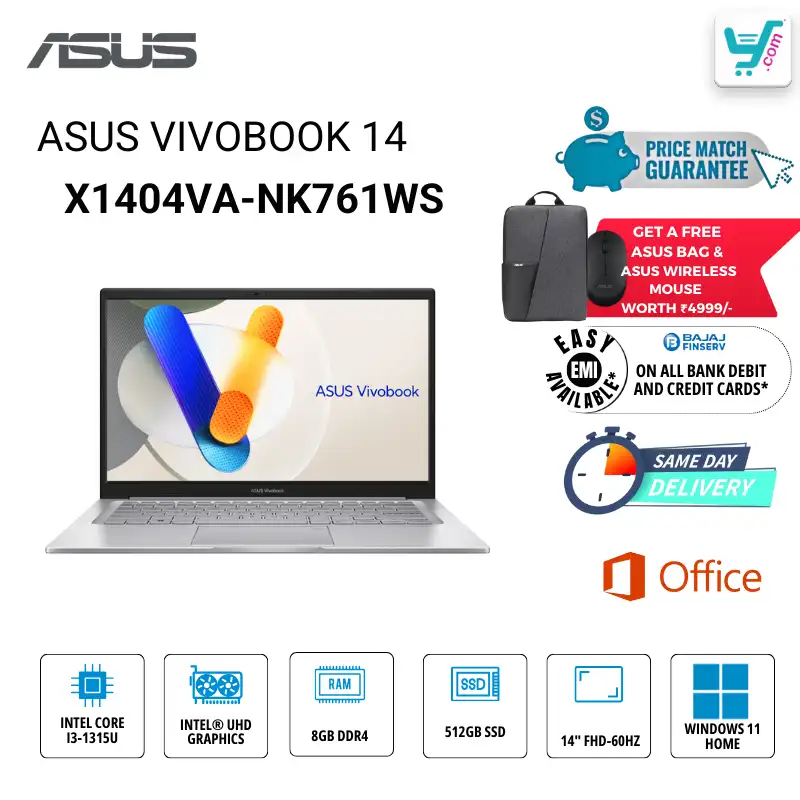 ASUS Vivobook 14 X1404VA-NK761WS i5 13th Gen 16GB RAM Quiet Blue Bangalore