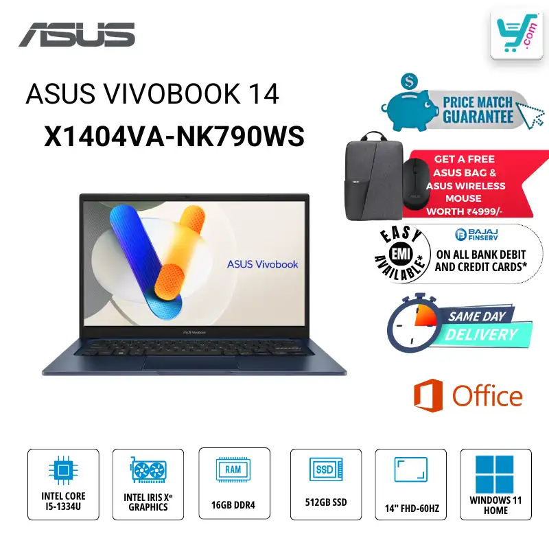 ASUS Vivobook 14 X1404VA-NK790WS Core i7 13th Gen 16GB RAM Laptop Bangalore