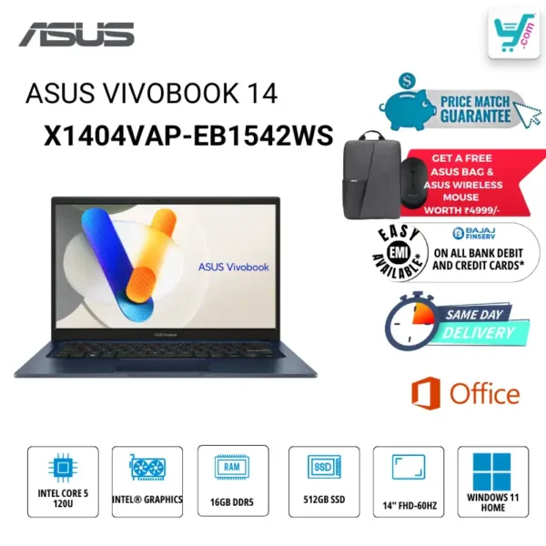 ASUS Vivobook 14 X1404VAP-EB1542WS Intel Core Ultra 5 AI Laptop Bangalore
