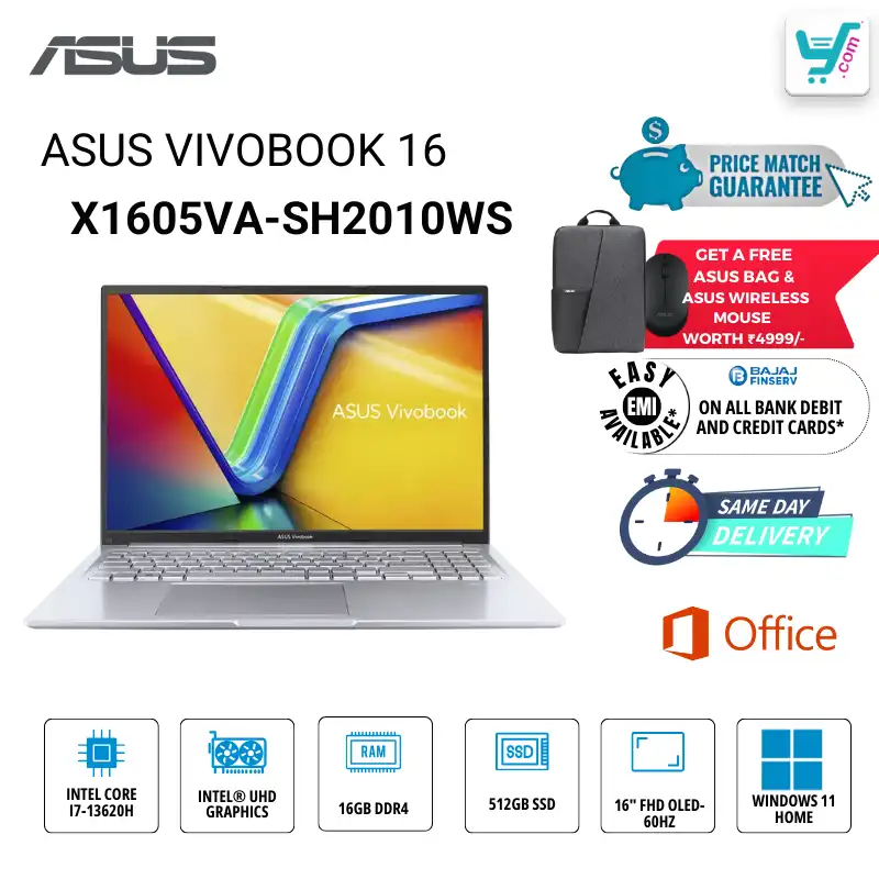 ASUS Vivobook 16 X1605VA-SH2010WS Core i7 13th Gen OLED Laptop Bangalore