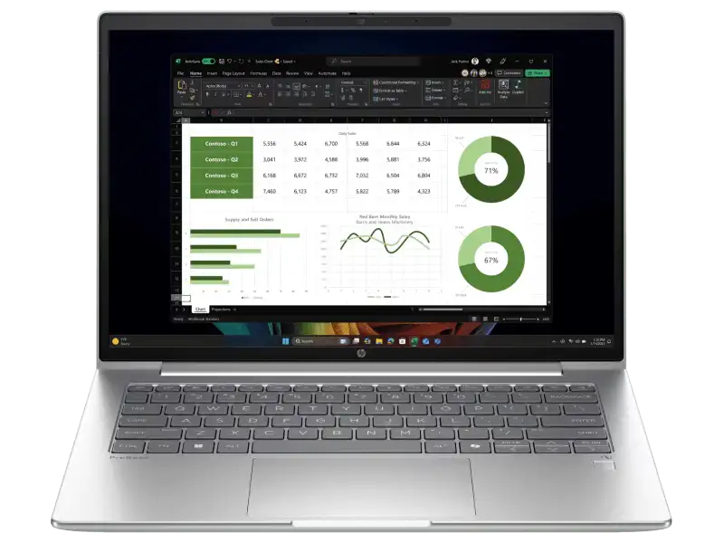 HP ProBook 4 G1q C22NGAT front view - Snapdragon X laptop price Bangalore.