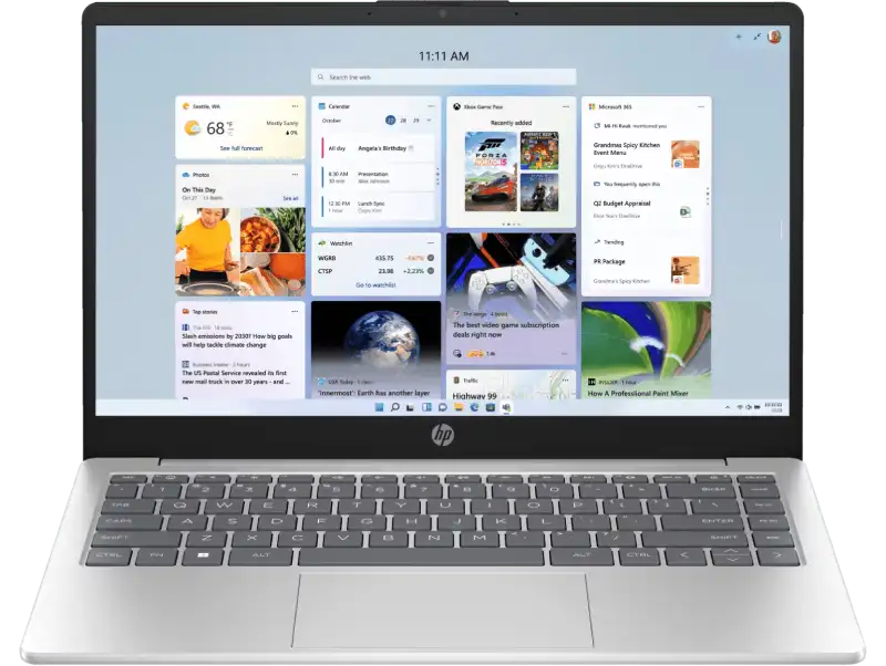 HP Laptop 14-ep1152TU C72QJPA front view - HP AI laptop price Bangalore Authorized Dealer.