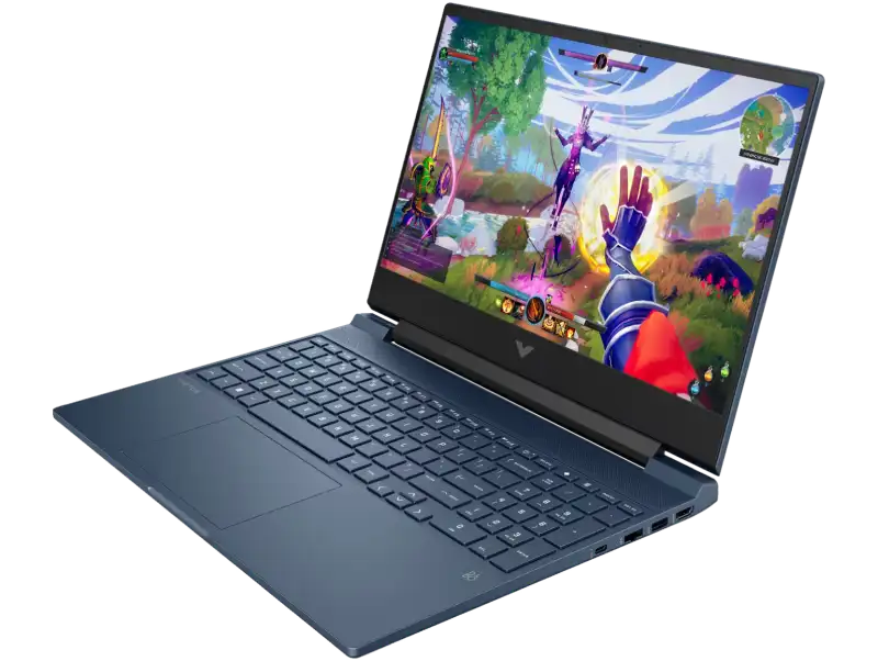 HP Victus 15-fb3120AX BT6E1PA backlit keyboard and numeric keypad Performance Blue.