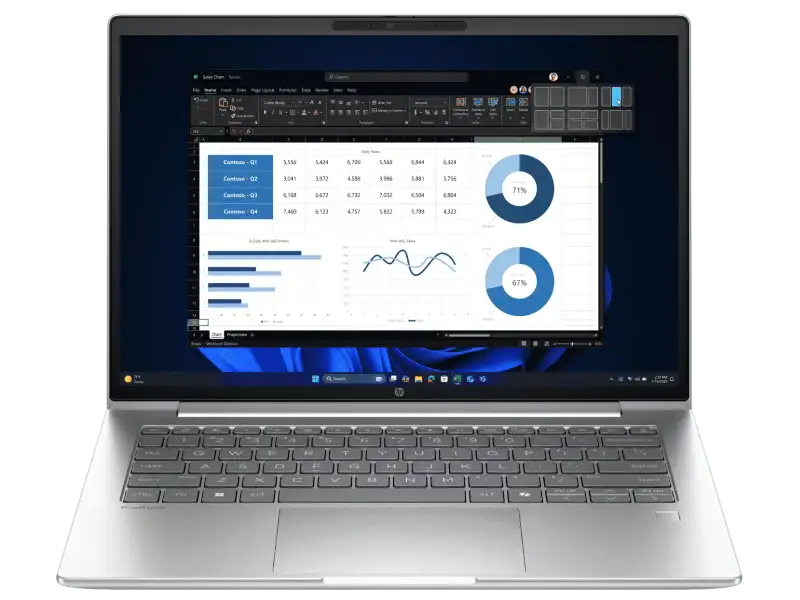 HP ProBook 4 G1ir C23Y4AT front view - Intel Core i5-1334U 16GB RAM Win 11 Pro.