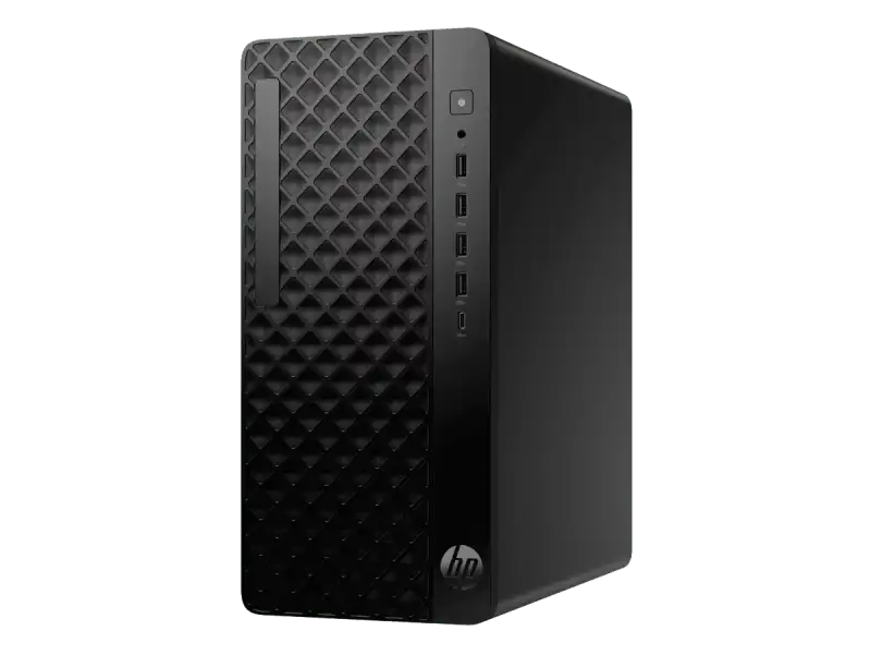 HP ProDesk 2 Tower G1a Desktop AI PC with AMD Ryzen 3, 8GB RAM, 512GB SSD.