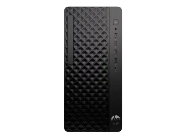 HP ProDesk 2 Tower G1a Desktop AI PC BM9U2PT front view with textured panel and USB ports.