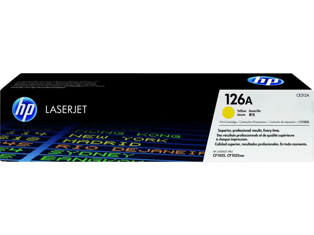 Hp 126A Yellow Toner Cartridge HP 126A Yellow Original LaserJet Toner Cartridge (CE312A) - Image 1