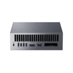 ASUS Ascent GX10 AI Supercomputer rear panel with multiple USB-C, DP, HDMI, and Ethernet ports.