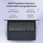 ASUS Vivobook 16 X1607QA-MB049WS ErgoSense keyboard with dedicated Copilot key.