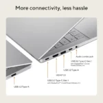 ASUS Vivobook S 14 M3407KA-SF2501WS ports: Dual USB 4.0 and microSD reader.